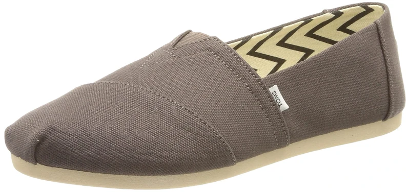 TOMS Womens Recycled Cotton Alpargata Loafer Flat, Ash Recycled Cotton Canvas, 6.5 UK