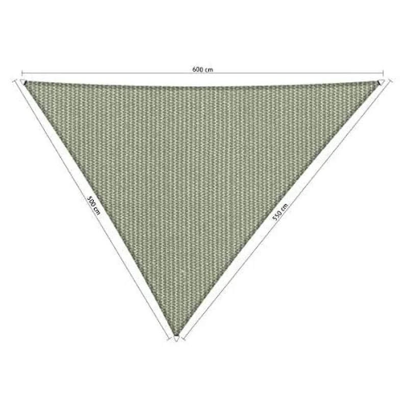 Shadow Comfort Shade Sail Sunshade Water Permeable HDPE Garden Awning for Outdoor Garden Terrace UV Block - Triangle 5x5.5x6m - Moonstone Green