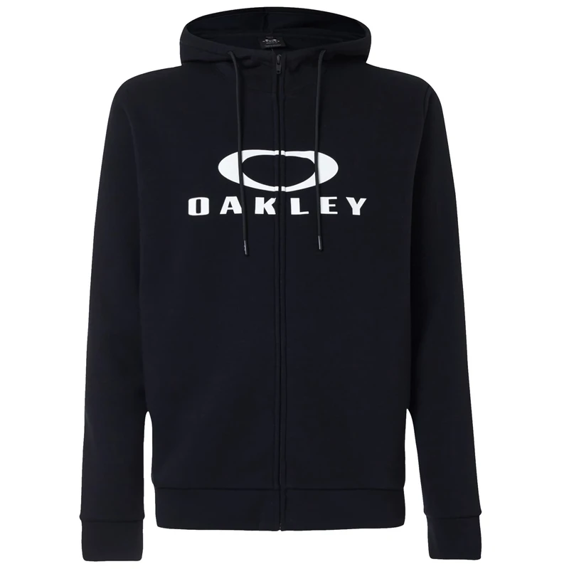 Oakley Men's Bark Full Zip Hoodie 2.0, Black/White, S