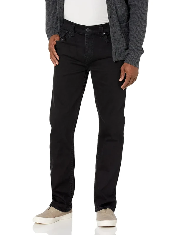 True Religion Men's Ricky Straight Leg Jean, 2sb Body Rinse Black, 34
