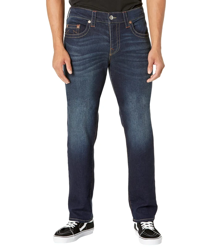True Religion Men's Geno Slim Fit Straight Leg Jean, Muddy Waters, 36