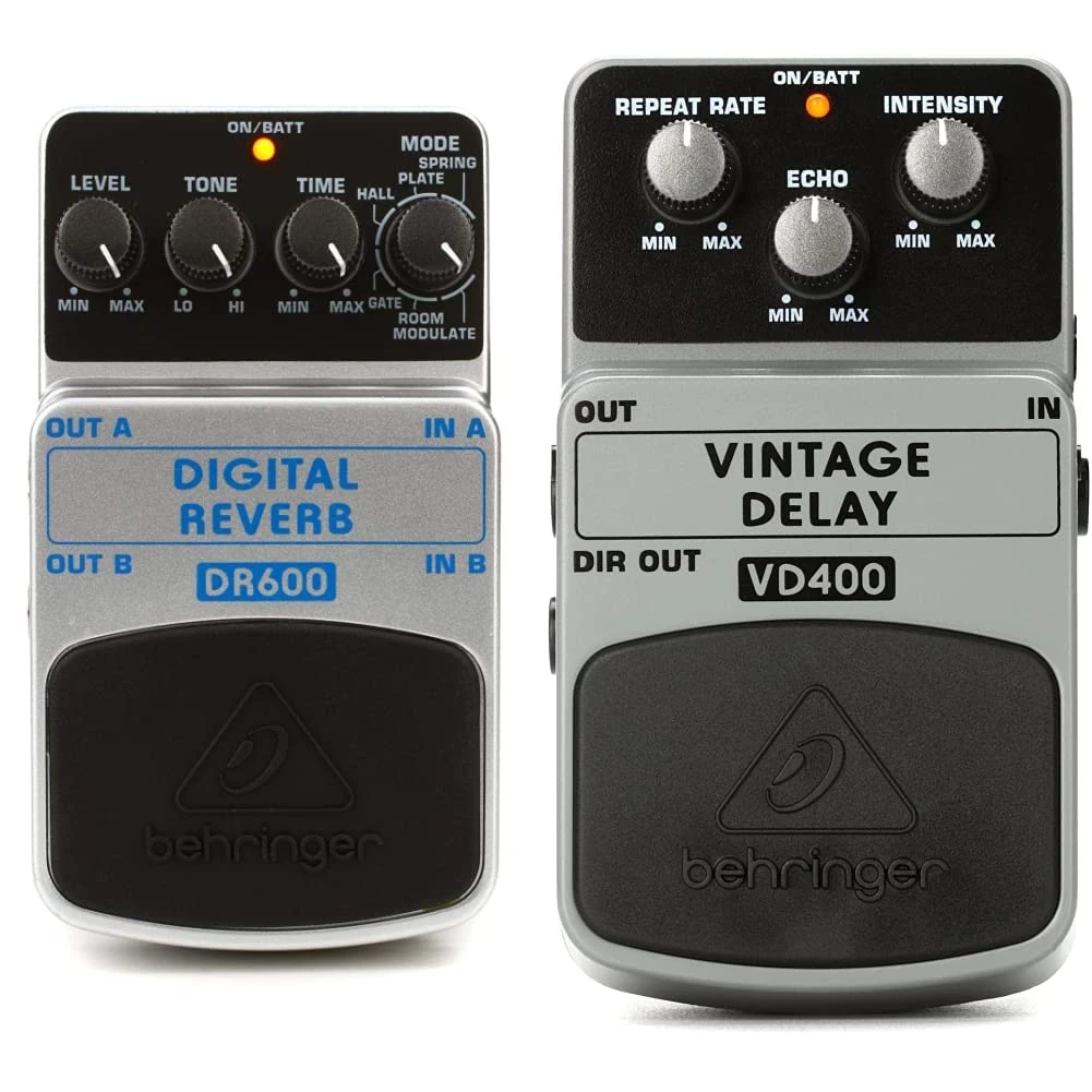 Lenovo G27e-20 27 Inch Full HD (1080p) Gaming Monitor (VA Panel, 100Hz, 1ms, HDMI, DP, AMD FreeSync Premium) - Raven Black, 1 Count & VINTAGE DELAY VD400 Vintage Analog Delay Effects Pedal, White