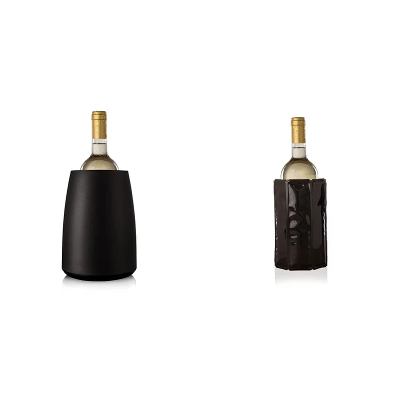 Vacu Vin Rapid Ice Elegant Wine Cooler - Black & Vacu Vin Rapid Ice Wine Cooler - Black