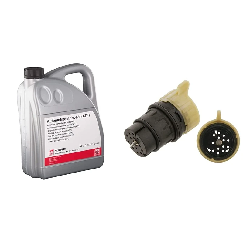 febi bilstein 36449 Automatic Transmission Fluid (ATF), pack of one & 36332 Plug for automatic transmission control unit, pack of one