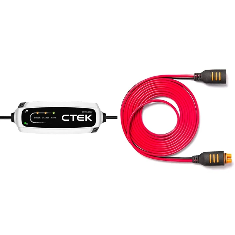 CTEK 40-106 Smart Battery Charger & 56-304 Connect 2.5M Extension: extend the range of your charger
