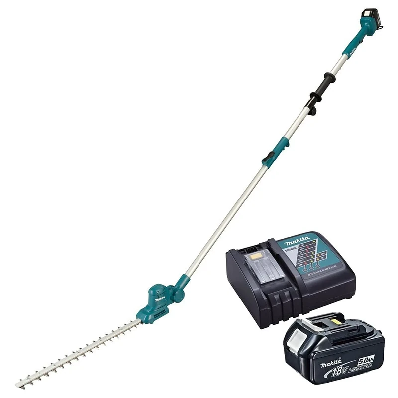 Makita DUN461WRT 18V Li-ion LXT 46cm Pole Hedge Trimmer complete with 1 x 5.0 Ah Battery and Charger