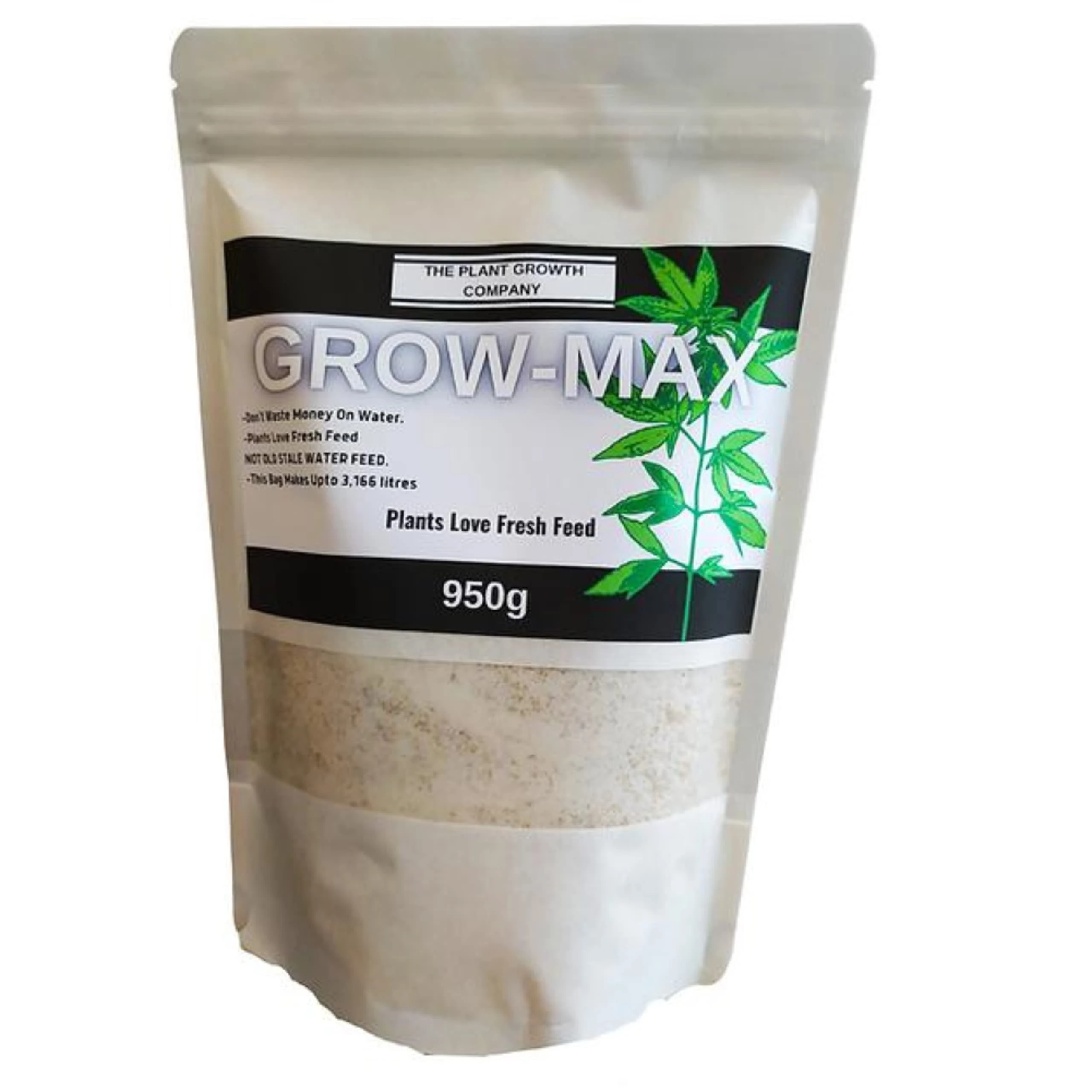 Grow Max Powder - Hydroponic Plant Feed Nutrients, Dry Plant Food to Boost Vegetative Growth, Flowering & Increase Yield - Suitable for Hand or System Feeding, Water Soluble - 950g