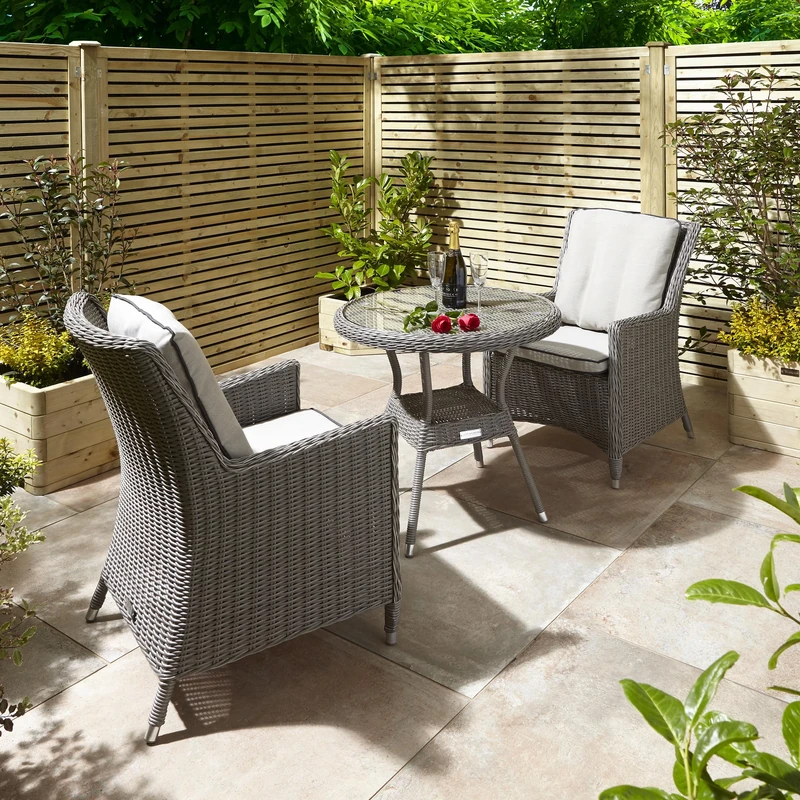 Rowlinson Prestbury Bistro Set Natural Stone