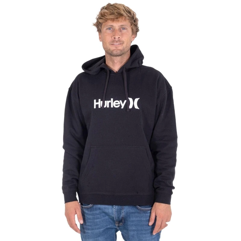 Hurley Men's M Oao Solid Core Po Fleece Sweatshirt, Black, S