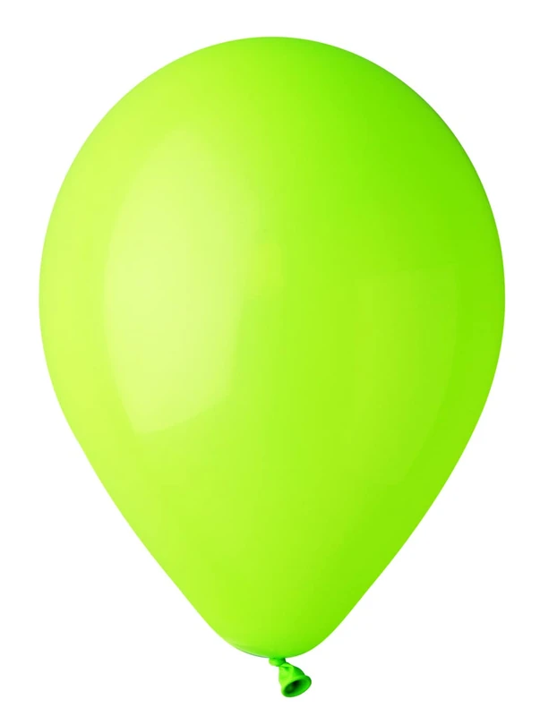 Pack 100 balloons in natural latex Premium Quality G120 (Ø 33cm / 13"), light green - Image 1