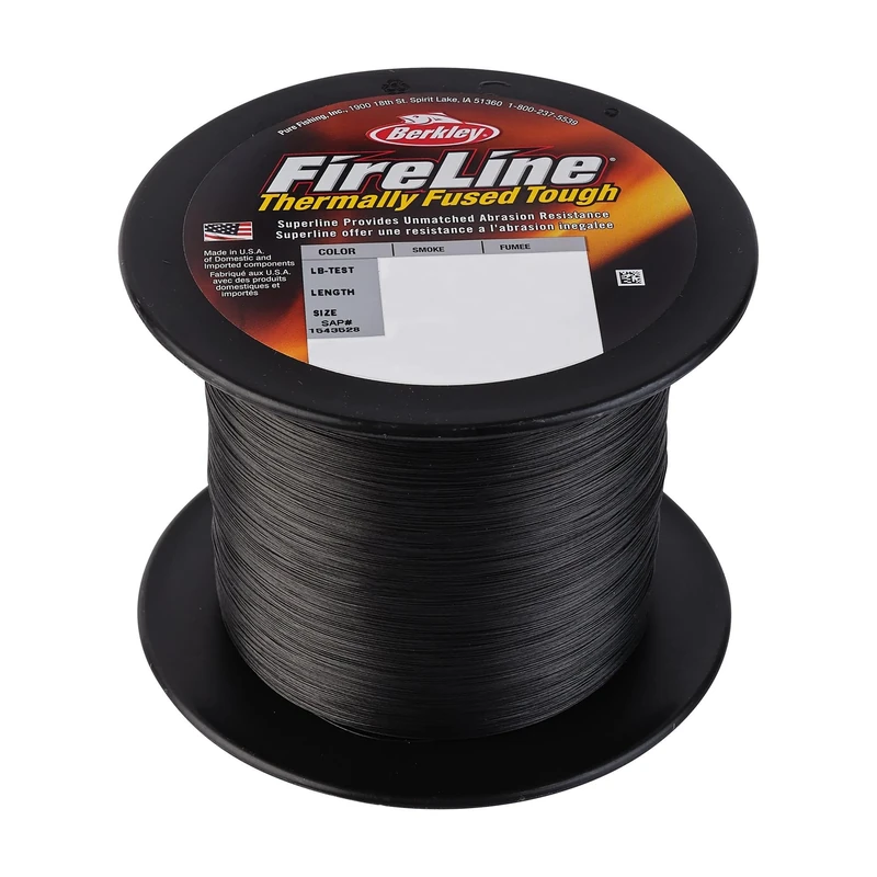 Berkley FireLine® Superline, Smoke, 20lb | 9kg, 1500yd | 1371m Fishing Line, Suitable for Freshwater Environments