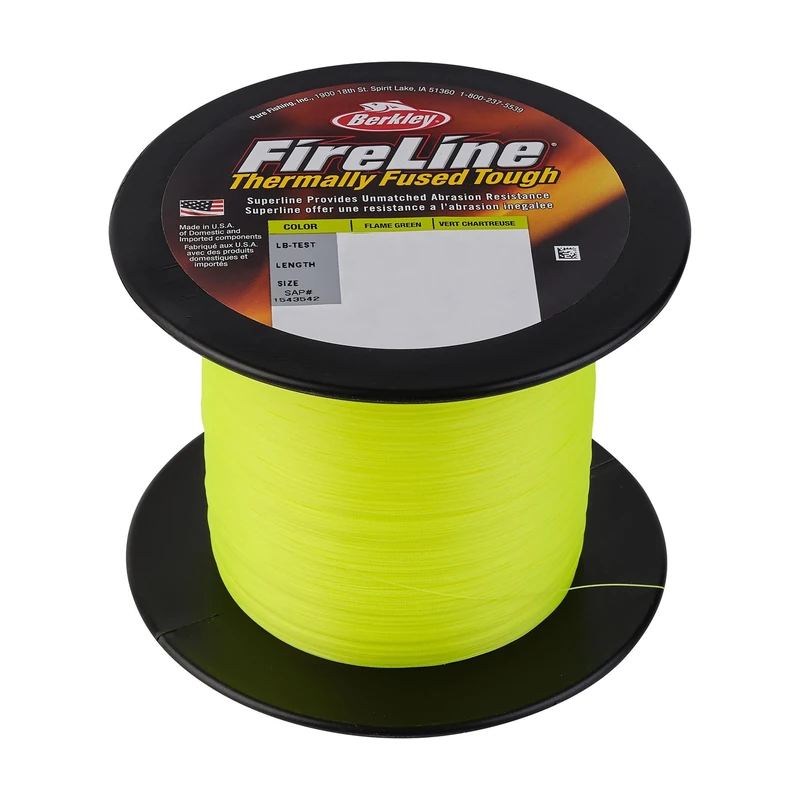 Berkley FireLine® Superline, Flame Green, 30lb | 13.6kg, 1500yd | 1371m Fishing Line, Suitable for Freshwater Environments