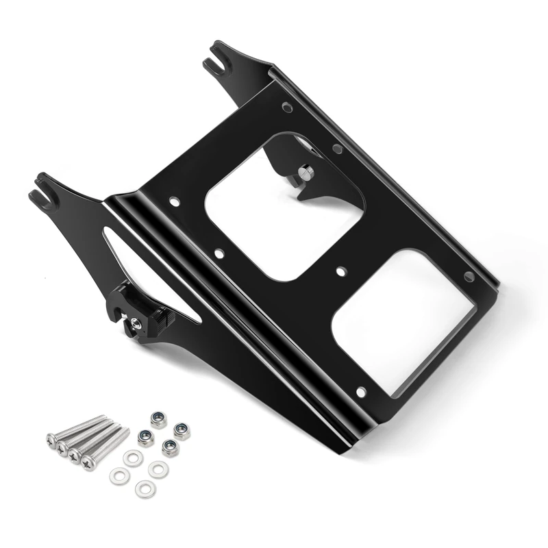Benlari Black Detachable Trunk Mount 2-Up Tour Pack Mount Luggage Rack Compatible Harley Davidson Touring 2009-2013 Street Glide Road King Road Glide Electra Glide 2010 2011 2012