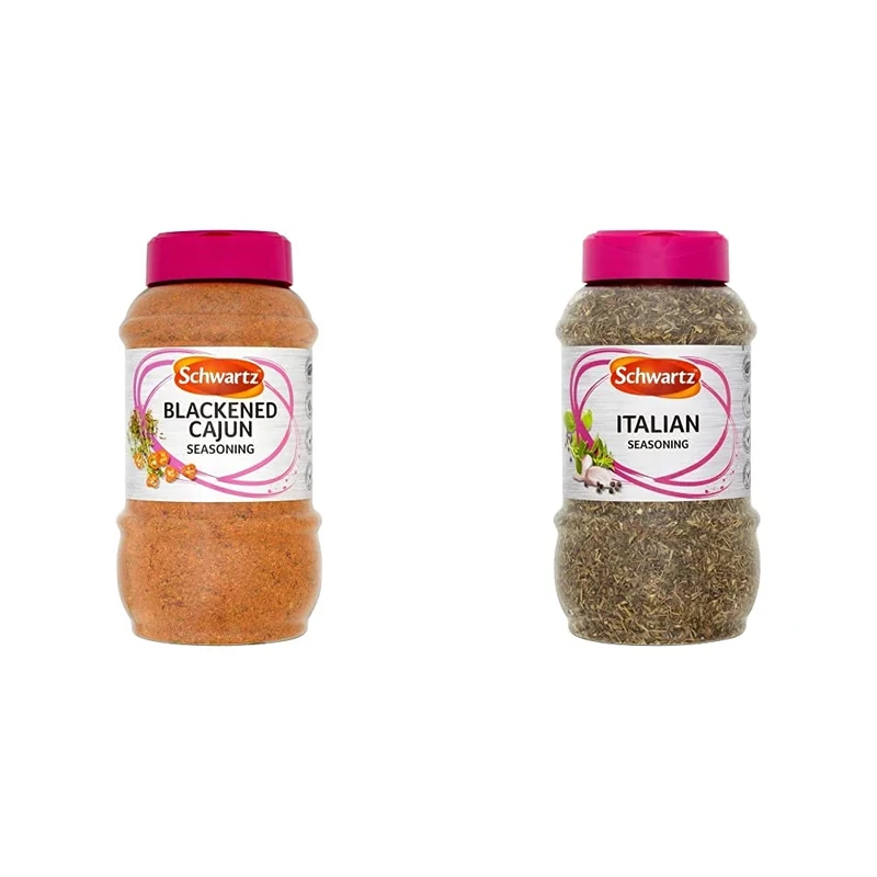 Schwartz Blackened Cajun Seasoning, Cajun Spice Mix, 0.55 kg & Italian Herbs, Italian Seasoning Blend with Basil, Oregano, Rosemary and Thyme, Dried Herbs and Spices for Italian Cooking, 0.19 kg