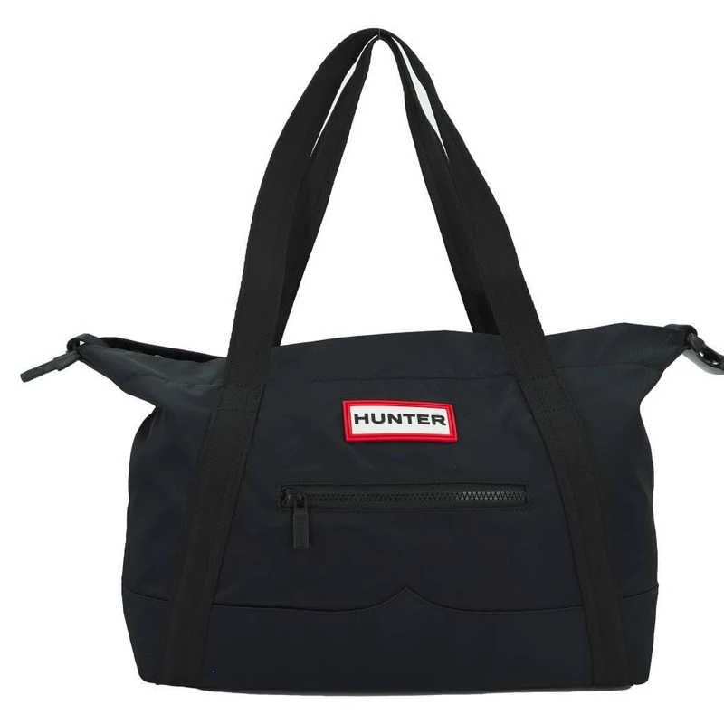 Hunter Unisex Nylon Midi Tote 00 Black One Size - Image 1