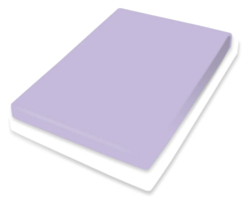 Bassetti Topper Fitted Sheet Plain Lavender L5/783 Cotton and Elastane in Classic Lavender Dimensions: 140 cm x 200 cm, 160 cm x 220 cm, 9302399