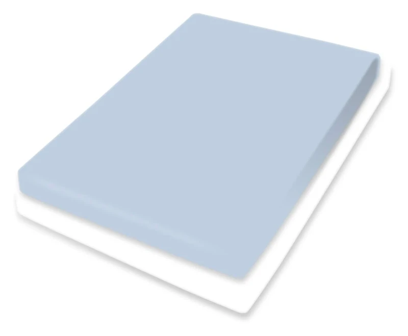 Bassetti Boxspring 9302363 Plain Aqua 52 Fitted Sheet Cotton and Elastane 180 cm x 200 cm 200 cm x 220 cm