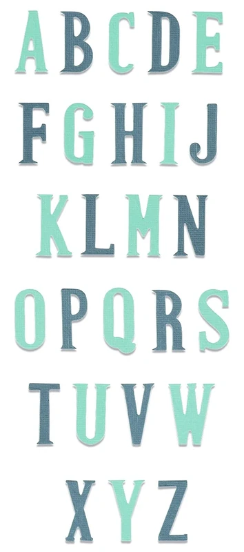 Sizzix Bigz XL Alphabet Die-Nostalgic, 664724, Multicolor, One Size