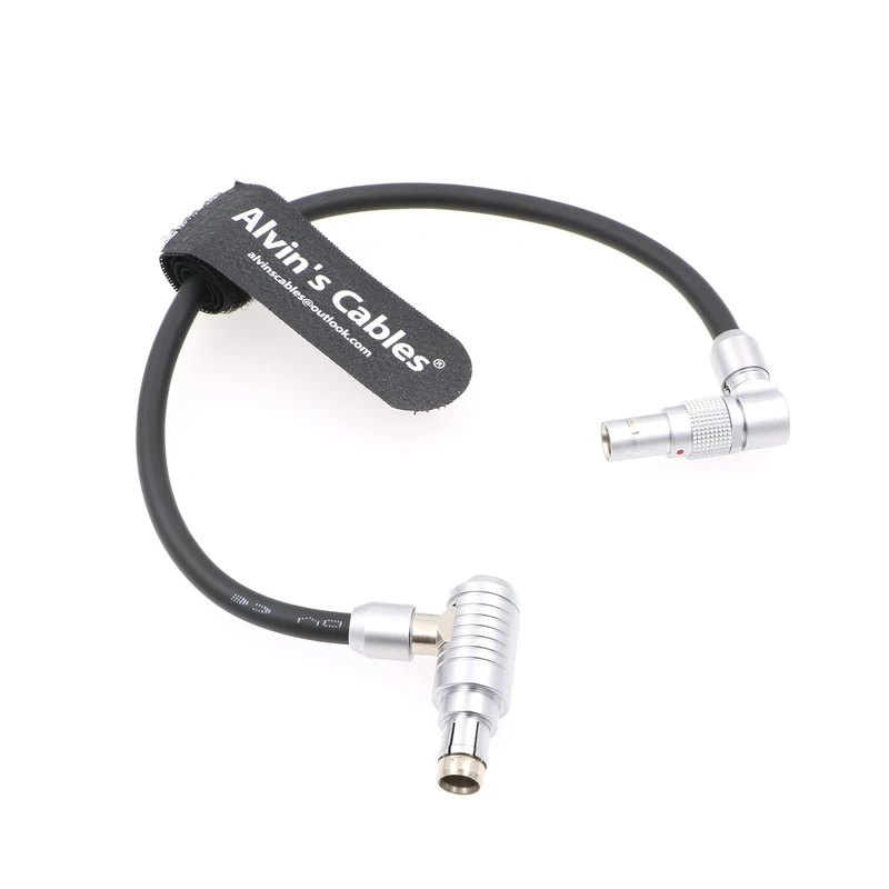 3 Pin Fischer Right Angle to Rotatable 2 Pin Male Right Angle Power Cable for Teradek Bolt SmallHD Monitor from ARRI Alexa Mini XT 14.8 V Port Alvin’s Cables