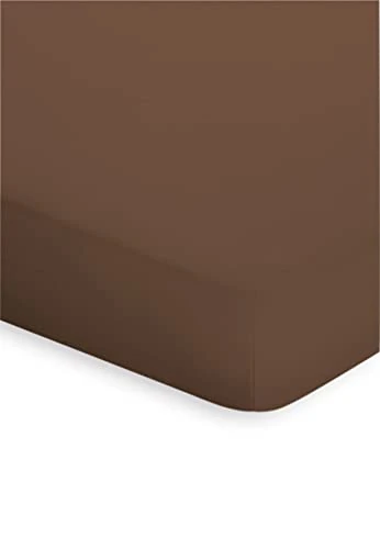 Bassetti Fitted Sheet, Cotton, Brown, 180x200 200x220