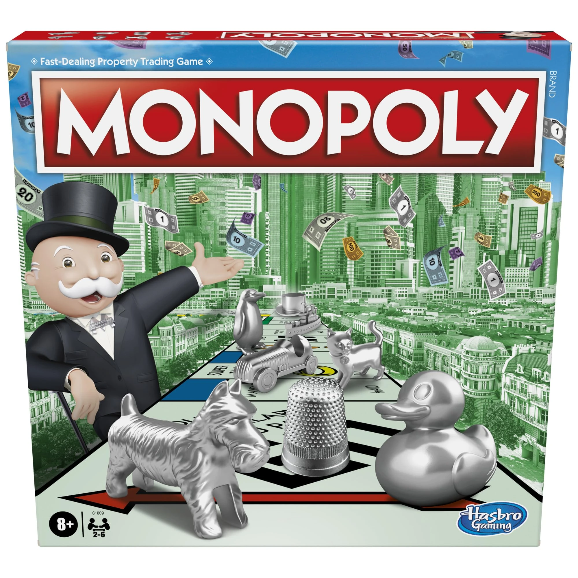 Hasbro Gaming Monopoly, Strategy Board Game for 8+ Year Old Kids, 2-6 Players, Family Games for Children and Adults
