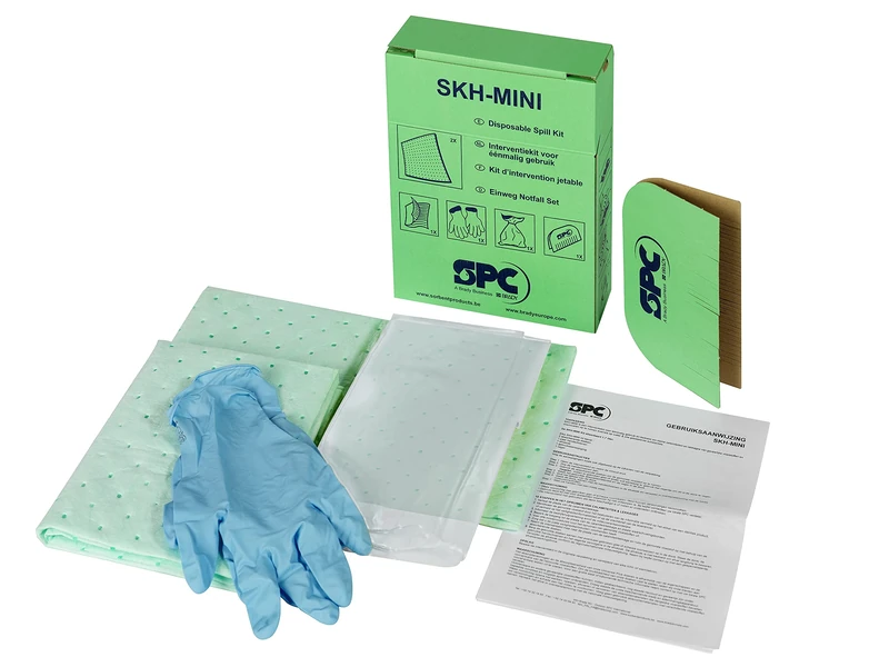 Disposable Anti-Pollution Kit for Chemicals, 280mm x 70mm x 220mm, Green, Box of 4