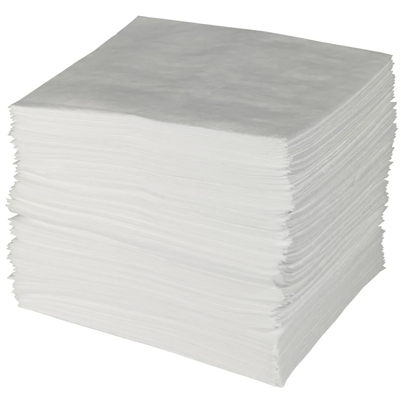 SPC® by Brady Oil Absorbent Sheets – Oil Spill Pads for High Absorbency - Oil Absorbent Pads for Land and Water - Oil Control Paper - Pack of 100 Lightweight, 1-Ply Pads - 40 cm x 50 cm