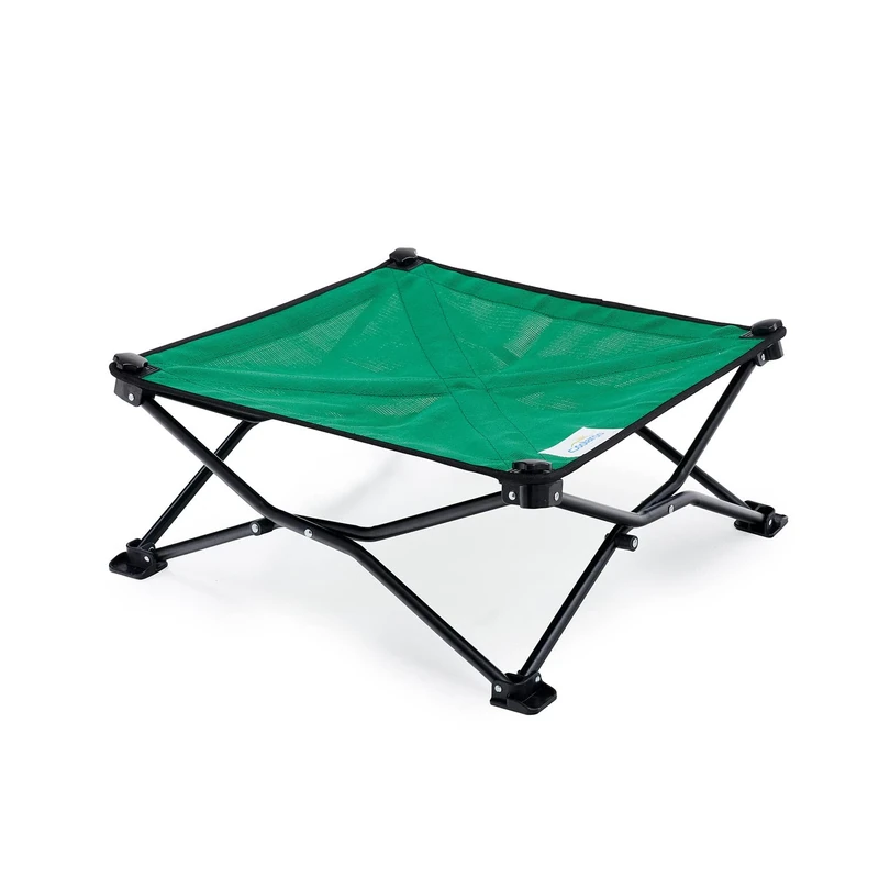 Coolaroo On the Go Cooling Elevated Dog Bed, Portable for Travel & Camping, Collapsible for Storage, Standard, Emerald Green