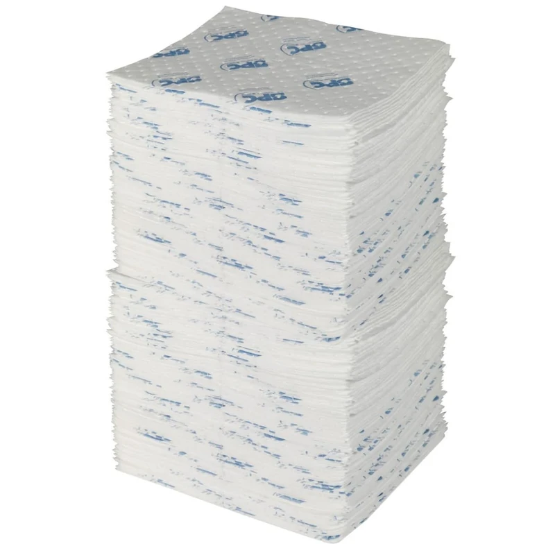 SPC® by Brady Oil Absorbent Sheets – Pack of 200, Lightweight, 2-Ply Pads, MAXX Technology for High Absorbency & Low Disposal Costs, 40 cm x 50 cm