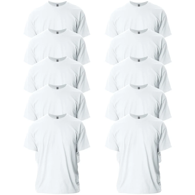 GILDAN Men's, Ultra Cotton T-Shirt, Style G2000, White, XL