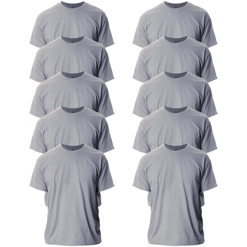 Gildan Unisex's Ultra Cotton T-Shirt, Style G2000, Multipack, Sport Grey (10-Pack), 4XL (Pack of 10)