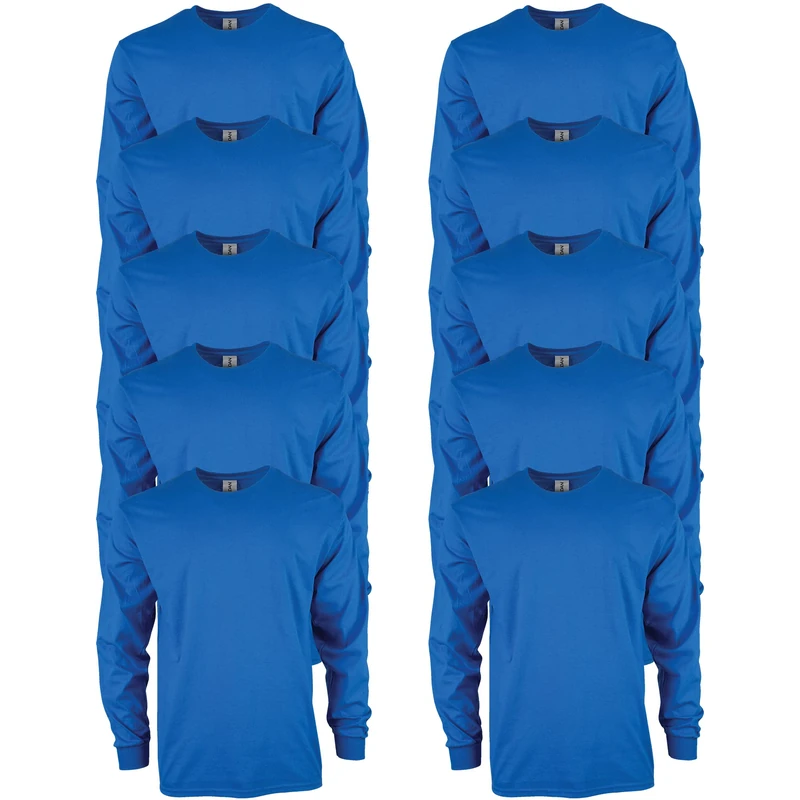 Gildan Men's, Ultra Cotton Long Sleeve T-Shirt, Style G2400, Royal, XL