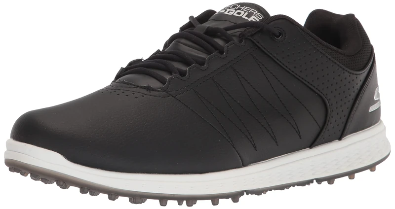 Skechers Men's Pivot Spikeless Golf Shoe, Black, 7.5 Wide