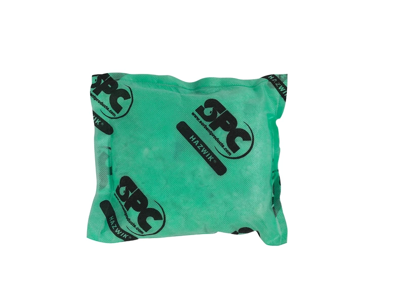 Absorbent Pads for Chemicals, 230mm x 230mm x 230mm, Green, Pack of 32