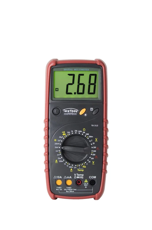 Testboy AZUBI package with TB 313, TB 40 Simple and TV Schuki 3 A (automatic measuring range protection, LED signaling, optical display with 10 LEDs) red/black