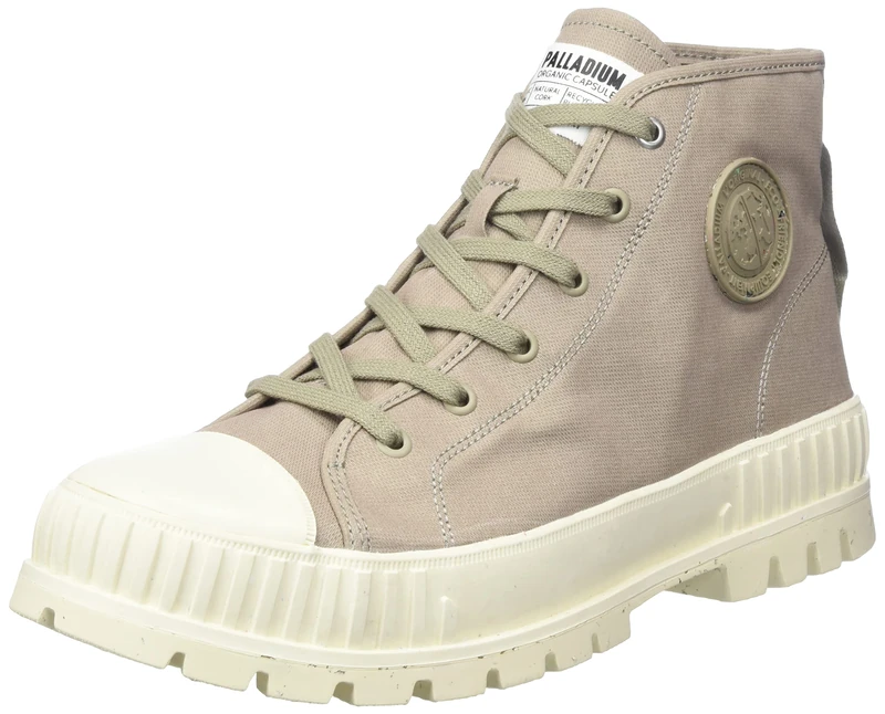 Palladium, Pallashock Mid Org, Sneaker unisex, Off-White, 3 UK
