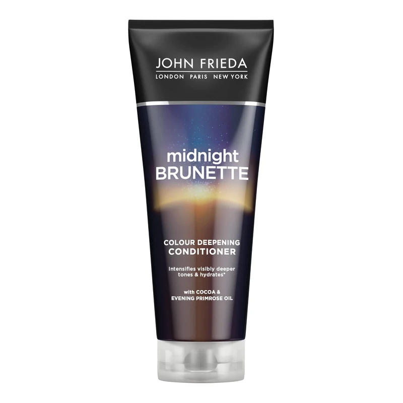 John Frieda Midnight Brunette Colour Deepening Conditioner 250 ml, Colour-Depositing Conditioner for Brown Hair
