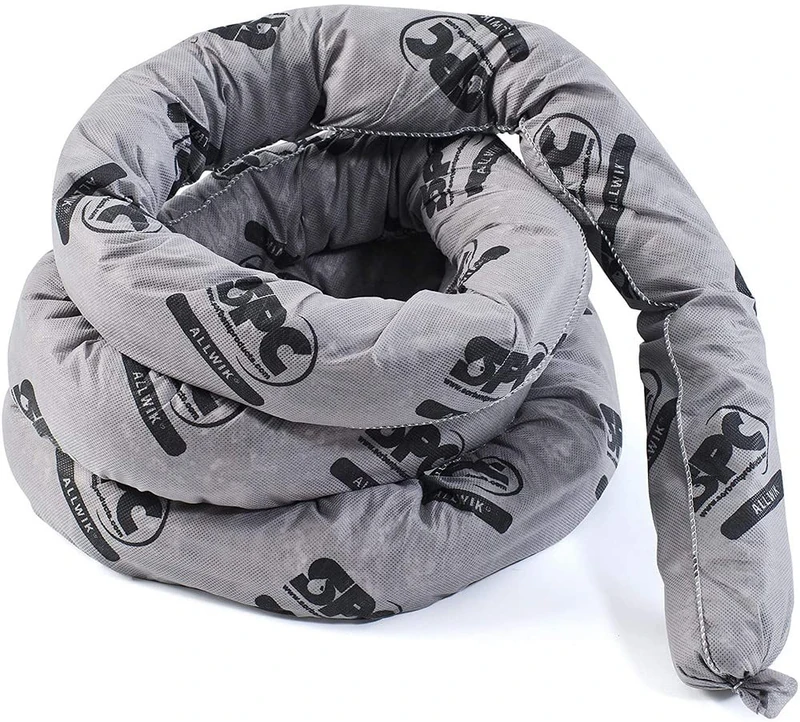 Absorbent Socks for All Products, 76mm x 1.22m, Gray, Pack of 12