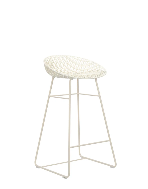 Kartell Smatrik Stool, White with White Frame