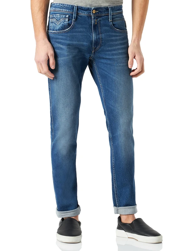 REPLAY Men's Anbass Jeans, 9 Medium Blue, 3336