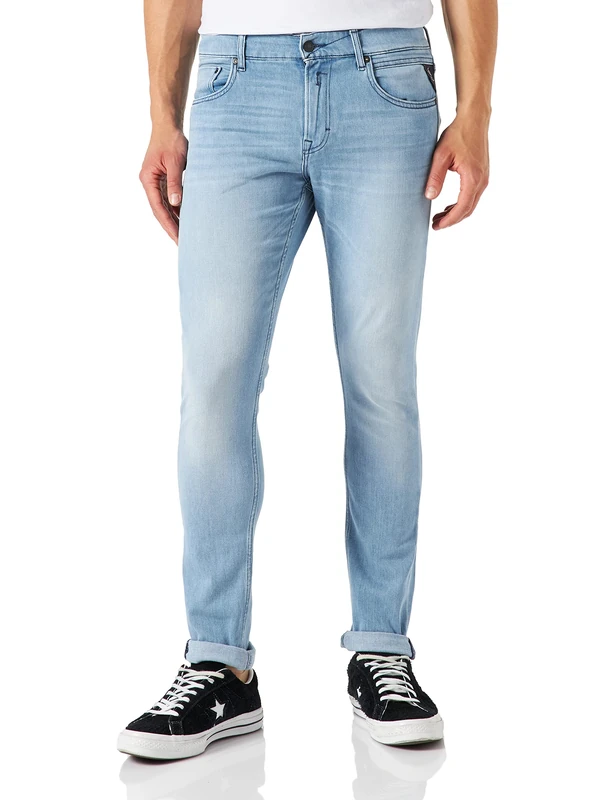 REPLAY Men's MICKYM Jeans, 10 Light Blue, 2832