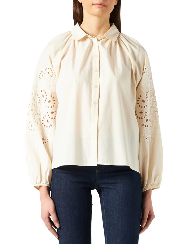 PART TWO Womens LerkePW SH Shirt Shirt, Whitecap Gray, 32