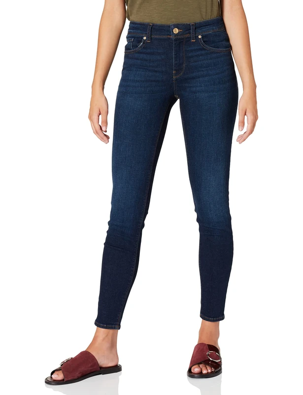 Vero Moda Women's VMLUX MR Slim Jeans RI347 GA NOOS Jeans, Dark Blue Denim, M/30