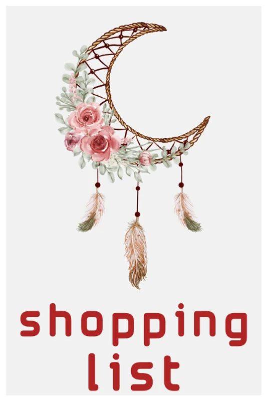 SHOPPING LIST: My Shopping List Becomes True, For Shopping and To Do Lists , Food and Shit Notebook , 6 x 9 inches , 110 Pages Notebook, Dreamcatcher, Notebook for Women