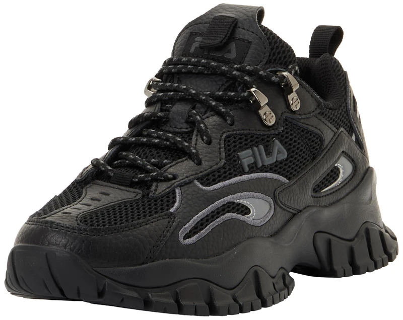 FILA Women's FFW0083 Sneaker, Black-Purple Rose, 4 UK