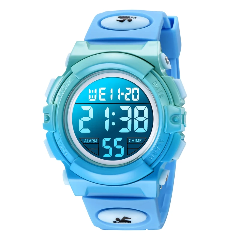 BEN NEVIS Kids Watch,Boys Watch for 6-15 Year Old Boys,Digital Sport Outdoor Multifunctional Chronograph LED 50 M Waterproof Alarm Calendar Watch for Children with Silicone Band