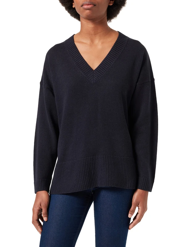PART TWO Women's MaudaPW PU Pullover Sweater, Dark Navy, Medium