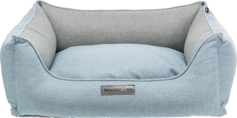 TRIXIE Lona bed for dogs, square, 80 × 60 cm, light blue/grey - 37654