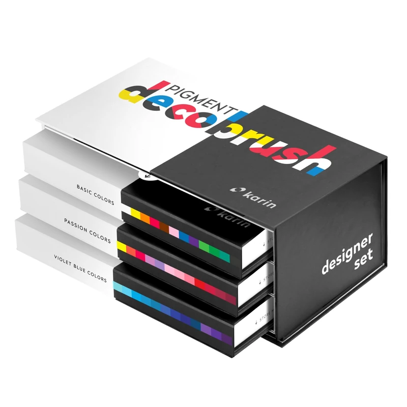 Karin Pigment Decobrush DESIGNER 36 Set (Basic, Passion, Violet-Blue) KAR29C8