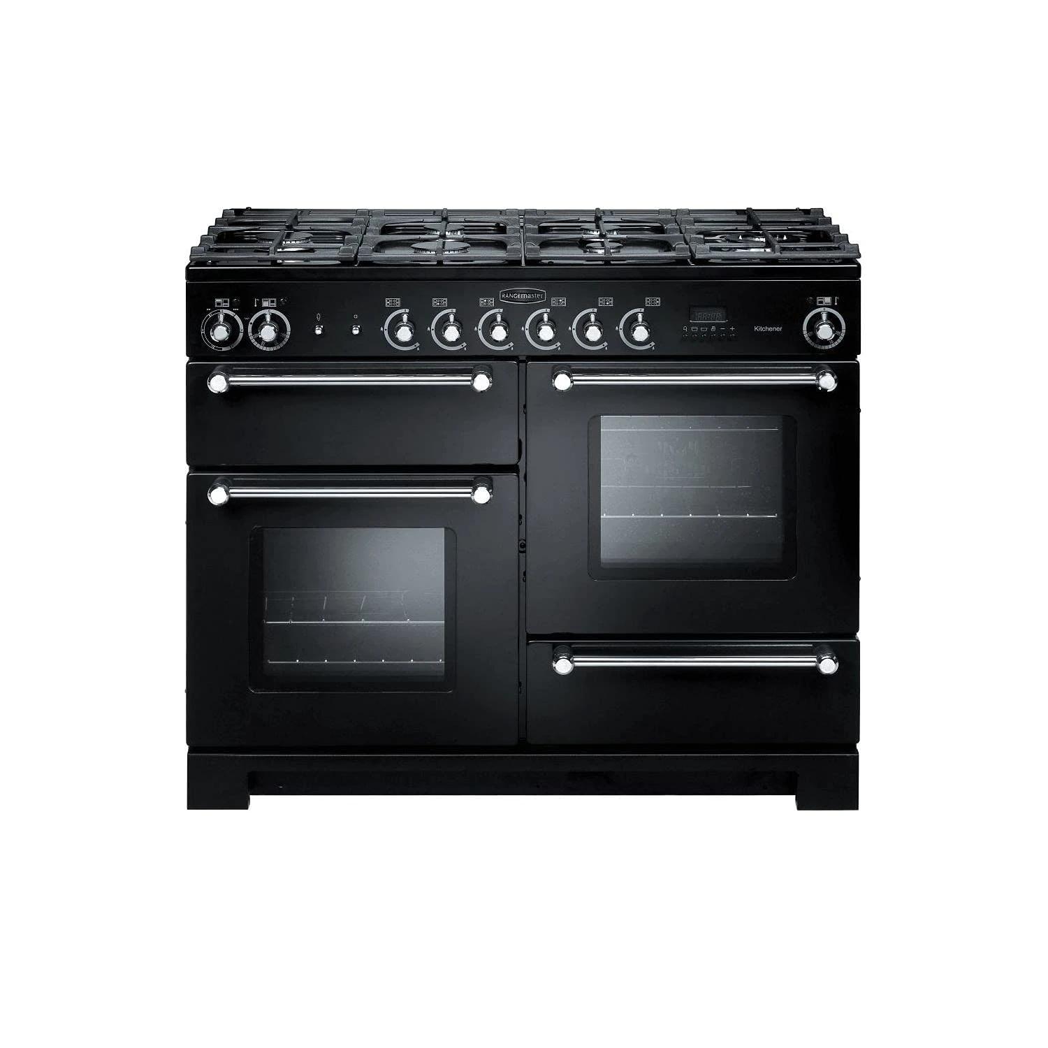 Rangemaster Kitchener 110cm Dual Fuel Range Cooker - Black